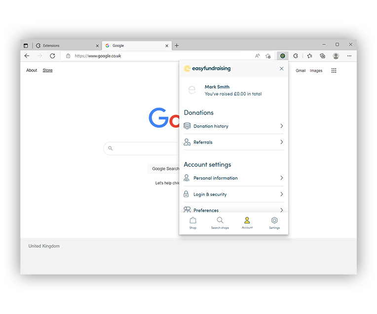 Manage your account​