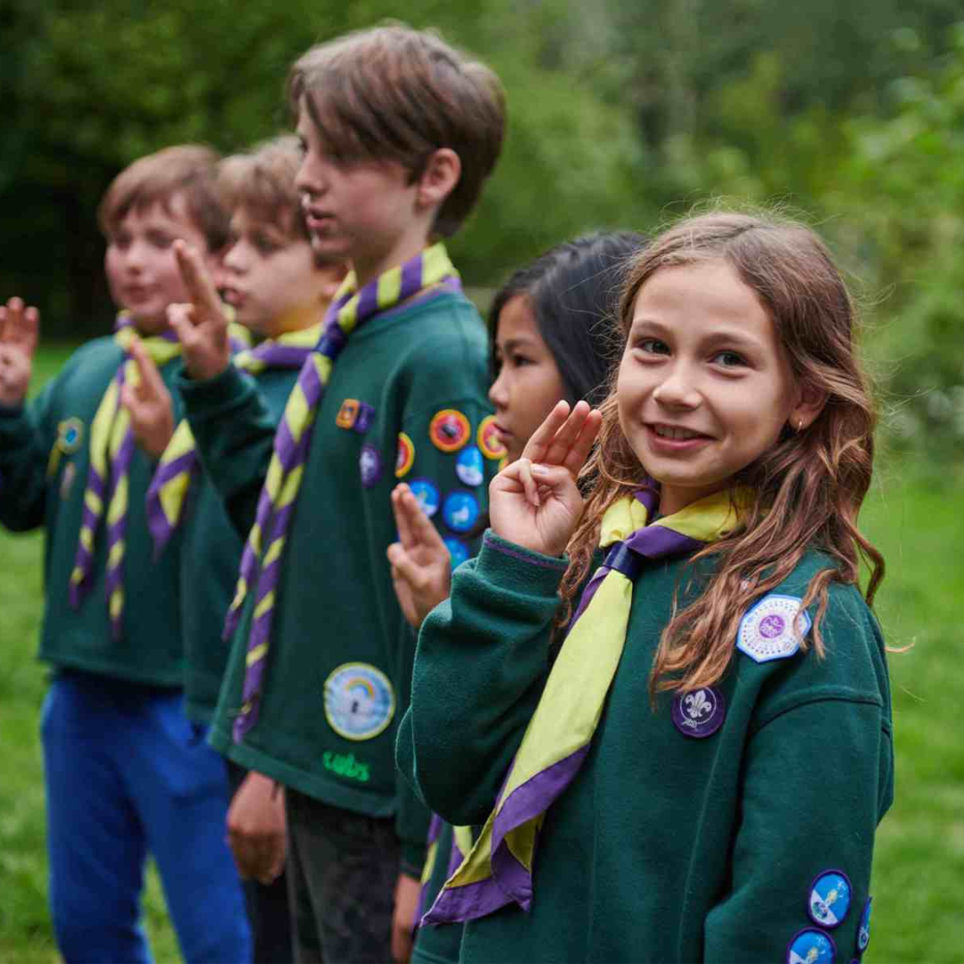 Scouts smiling