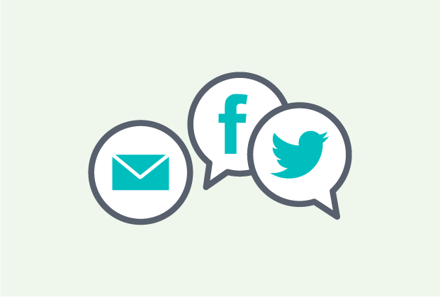 Social posts and emails