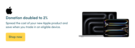 Spread the cost of your new Apple product and save when you trade in an eligible device.