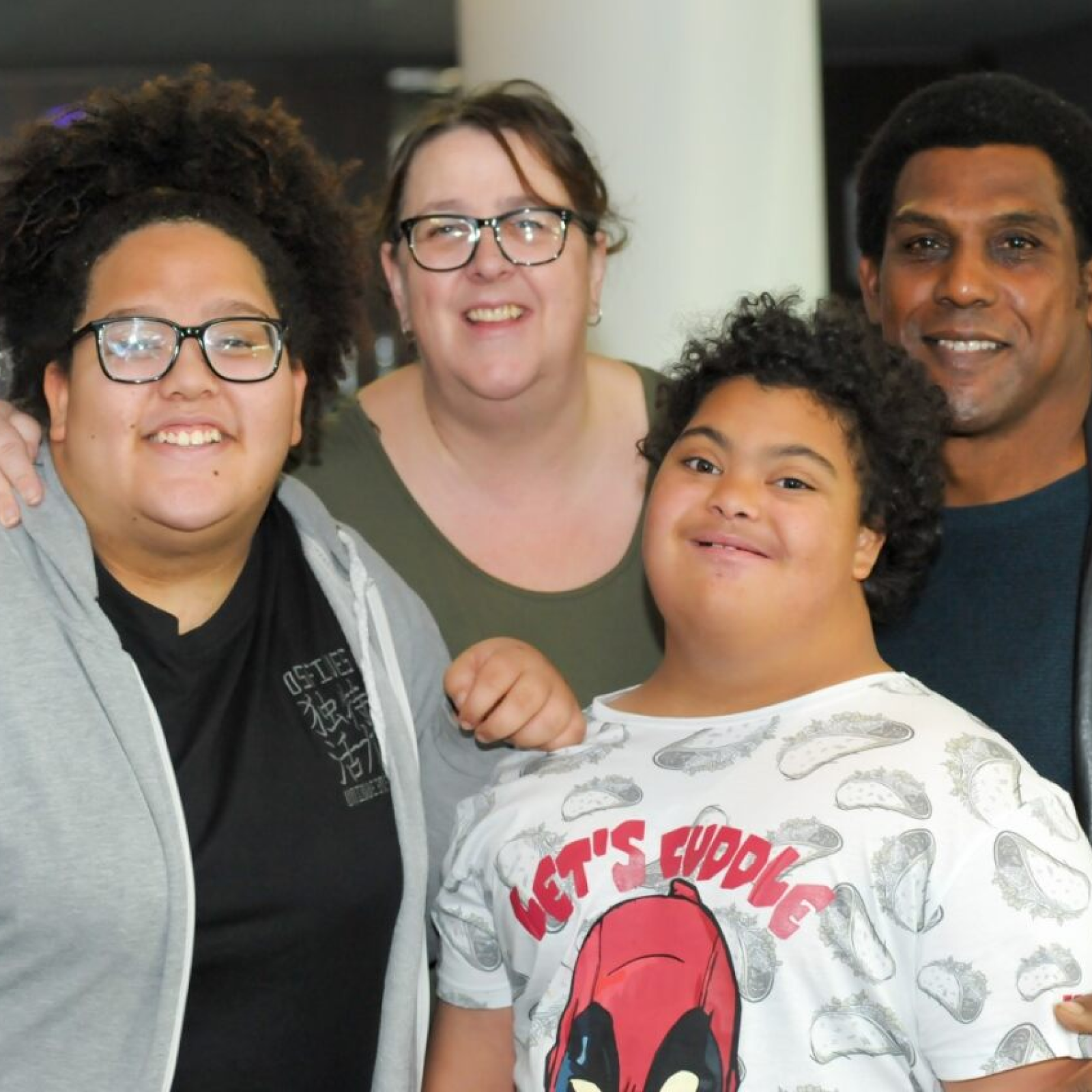 Group of people smiling