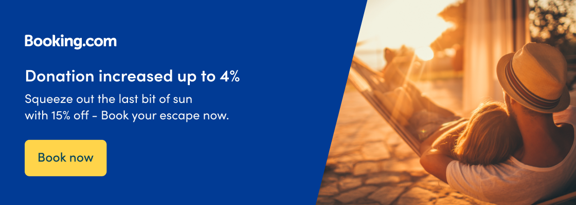 Squeeze out the last bit of sun with 15% off - Book your escape now.