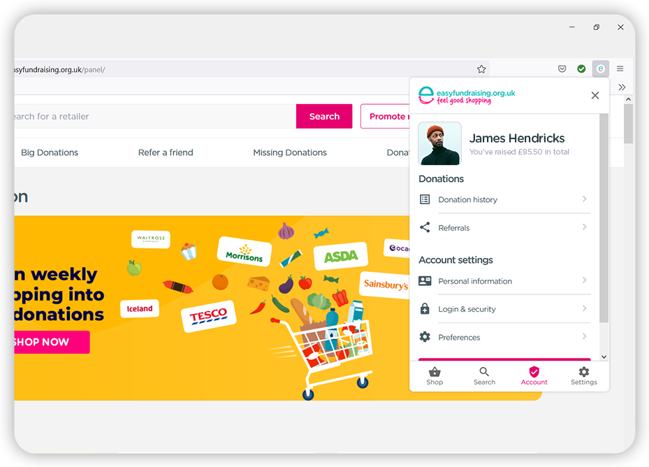 Manage your account​