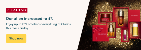 Enjoy up to 25% off almost everything at Clarins this Black Friday.