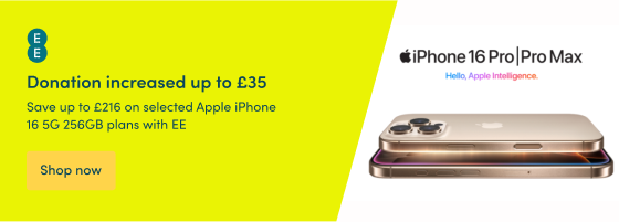Save up to £216 on selected Apple iPhone 16 5G 256GB plans with EE