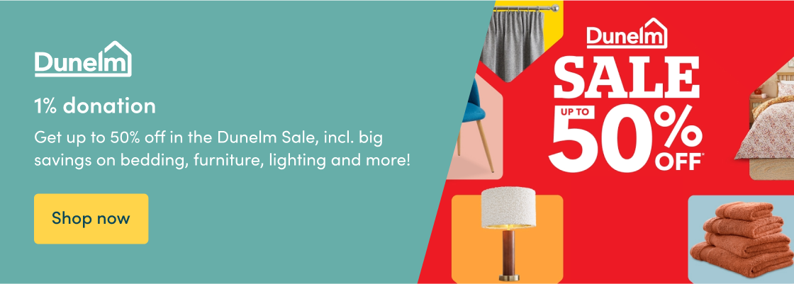 Get up to 50% off in the Dunelm Sale, incl. big savings on bedding, furniture, lighting and more!