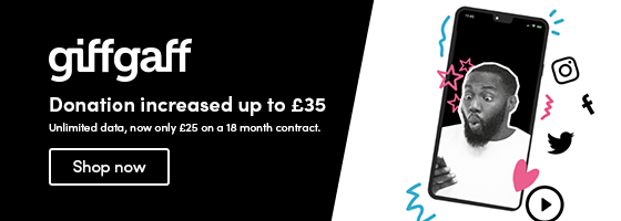 Unlimited data, now only £25 on a 18 month contract.  Donation increased up to £35