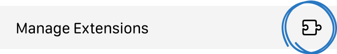 Manage extensions