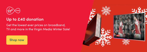 Get the lowest ever prices on broadband, TV and more in the Virgin Media Winter Sale!