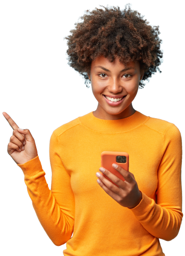 Image of a man pointing at guide